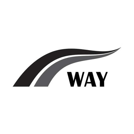 way logo vector template illustrationのイラスト素材