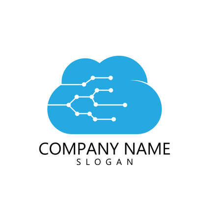 cloud logo vector icon templateのイラスト素材