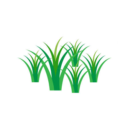 Grass logo vector template illustrationのイラスト素材