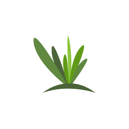 Grass logo vector template illustrationのイラスト素材