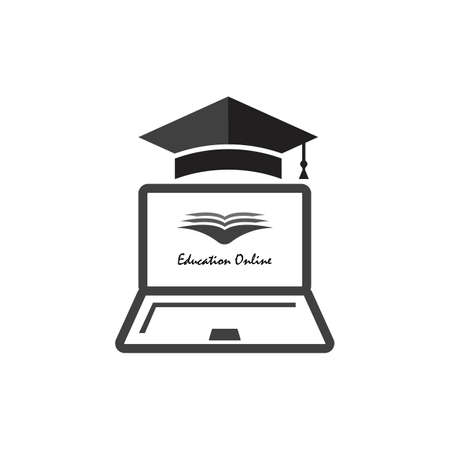 online education schooling vector icon illustration designのイラスト素材