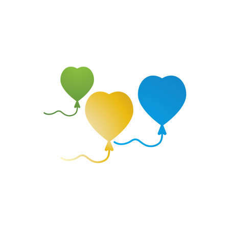 Flying vector festive balloons shiny with glossy balloons for holidayのイラスト素材