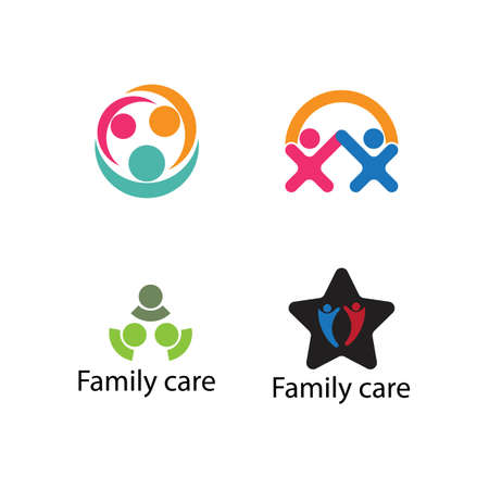 family care adoption vector design illustrationのイラスト素材
