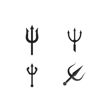 trident logo icon template illustrstion designのイラスト素材