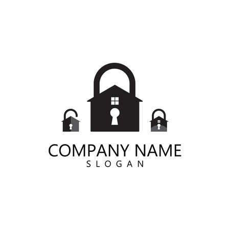 padlock logo icon vector template illustrationのイラスト素材