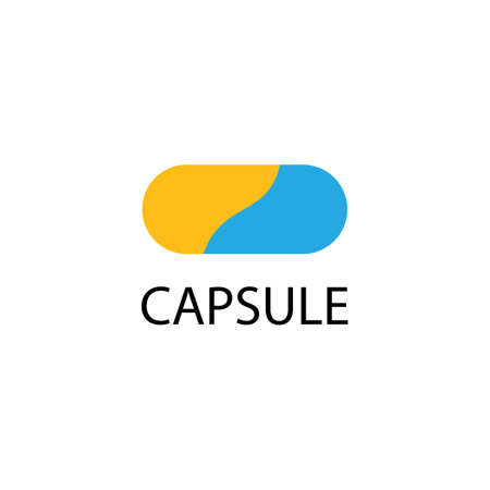 capsule logo icon vector template illustrationのイラスト素材