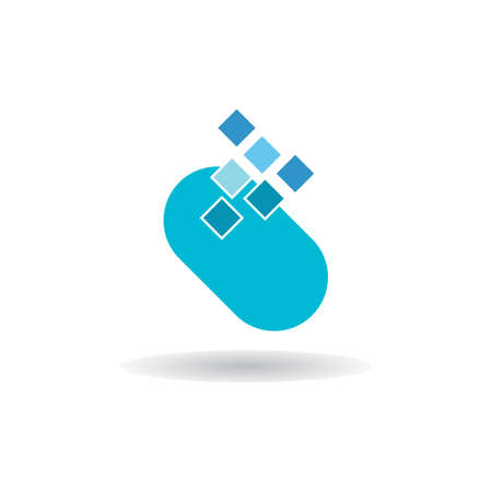 capsule logo icon vector template illustrationのイラスト素材