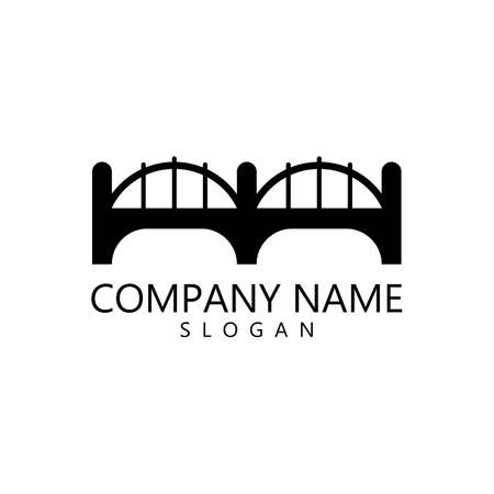 Bridge Logo Template vector icon illustration designのイラスト素材