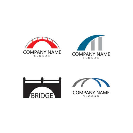 Bridge Logo Template vector icon illustration designのイラスト素材