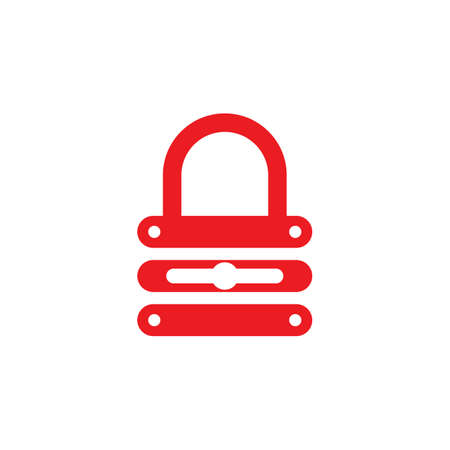 padlock logo icon vector template illustrationのイラスト素材