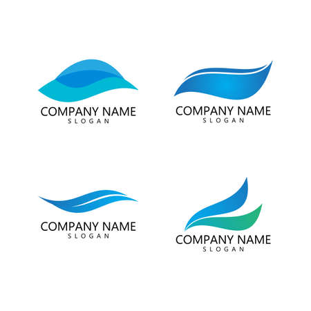 Water wave Logo design vector Templateのイラスト素材