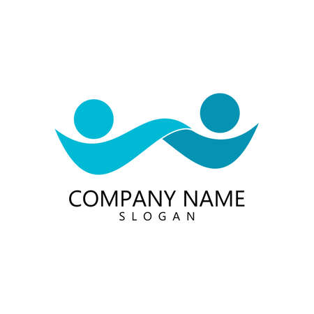 Adoption and community care Logo template vectorのイラスト素材