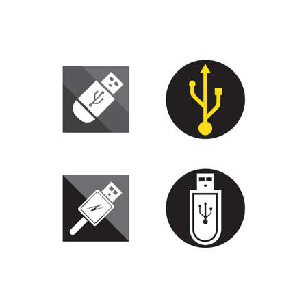 usb icon vector template design illustrationのイラスト素材