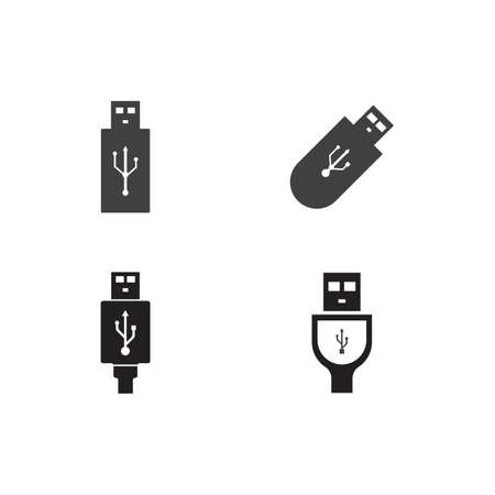 usb icon vector template design illustrationのイラスト素材
