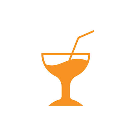 glass juice fresh logo  vector temlate designのイラスト素材