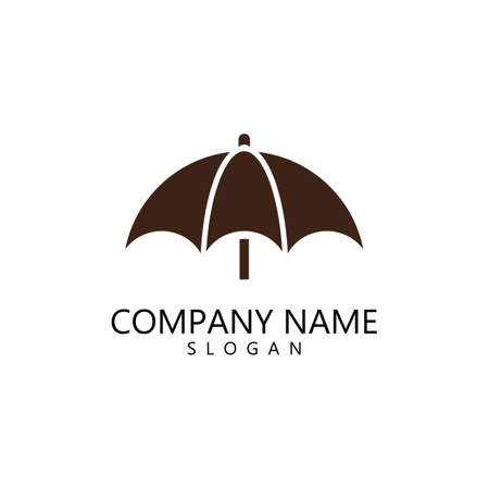umbrella logo vector templateのイラスト素材