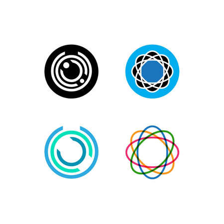 circle logo vector template illustrationのイラスト素材