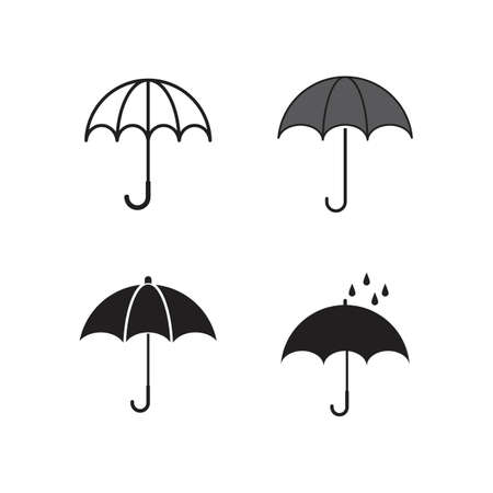 umbrella logo vector template icon designのイラスト素材