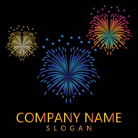 fireworks logo vector template designのイラスト素材