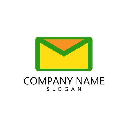 Mail logo vector template iconのイラスト素材