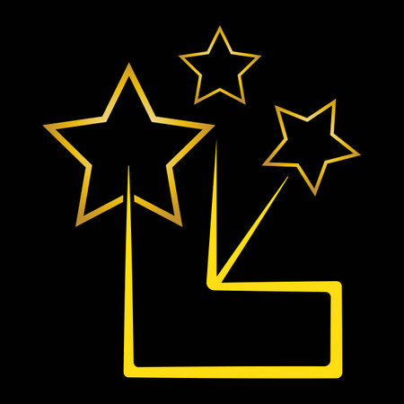 sparkling star golden background vector illustration designのイラスト素材