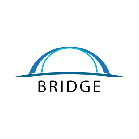 Bridge Logo Template vector icon illustration designのイラスト素材
