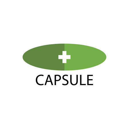 capsule logo icon vector templateのイラスト素材