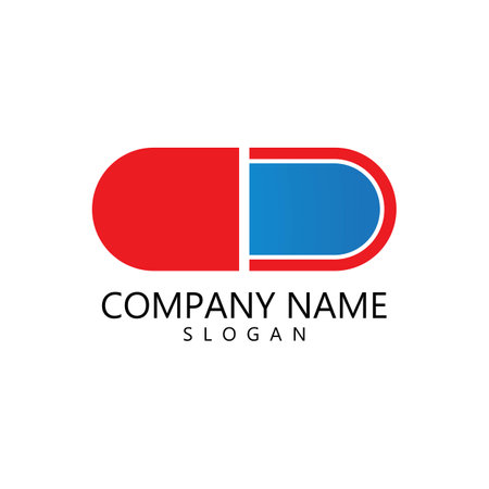 capsule logo icon vector templateのイラスト素材