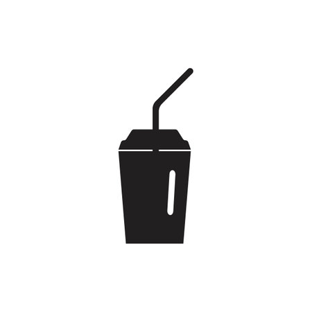 coffee glass cup vector icon illustrationのイラスト素材