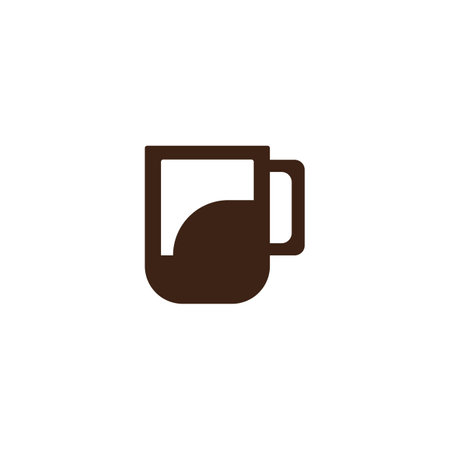 coffee glass logo icon template vectorのイラスト素材