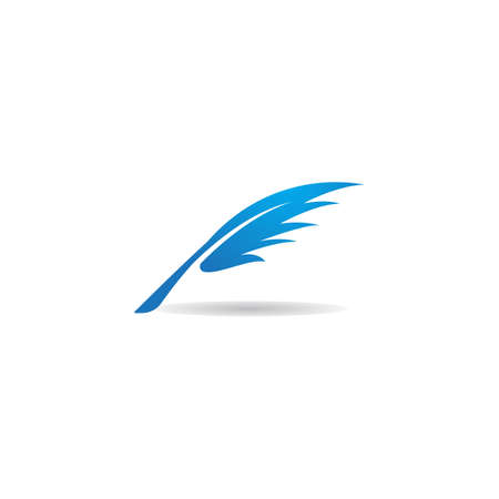 feather logo vector template designのイラスト素材