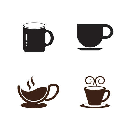 coffee glass   icon template vectorのイラスト素材
