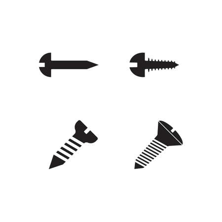screw nail vector logo icon illustrationのイラスト素材