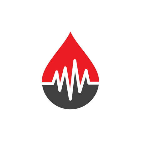 Blood illustration logo vector template designのイラスト素材
