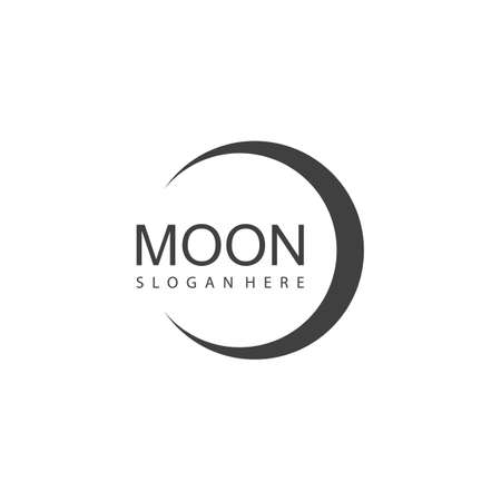Moon illustration logo vector templateのイラスト素材