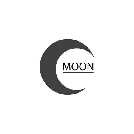 Moon illustration logo vector templateのイラスト素材