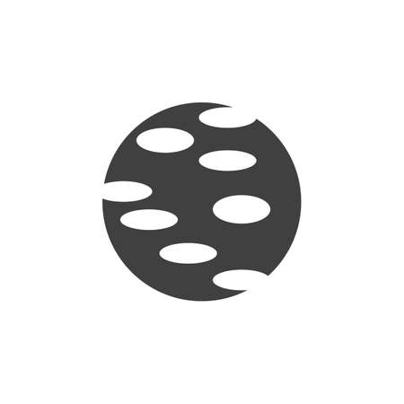 Moon illustration logo vector templateのイラスト素材