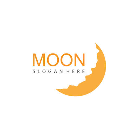 Moon illustration logo vector templateのイラスト素材