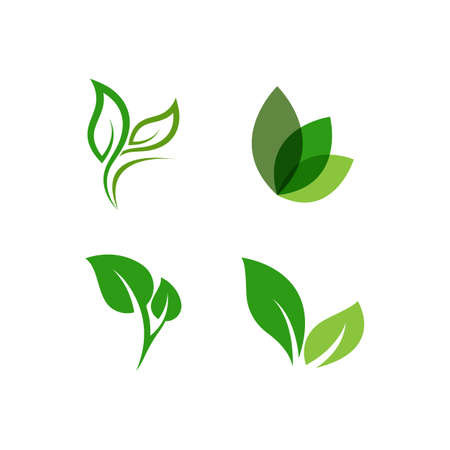 Green leaf logo ecology nature element vector iconのイラスト素材