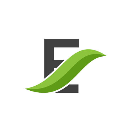 Leaf with letter logo vector icon illustrationのイラスト素材