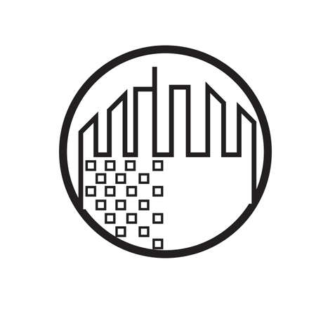 Modern City skyline . city silhouette. vector illustration in flat designのイラスト素材