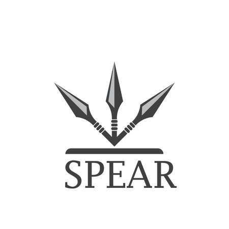 spear logo vector icon template illustrationのイラスト素材