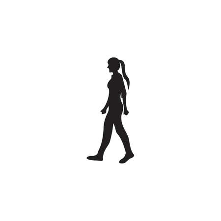 Walk logo vector icon template illustration designのイラスト素材