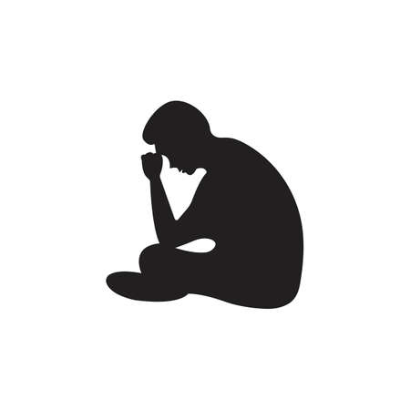 Sad logo icon vector illustration designのイラスト素材