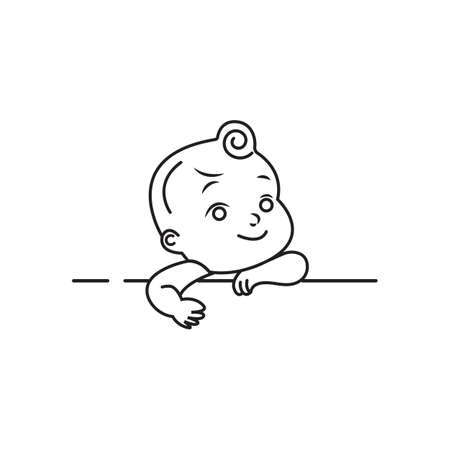 baby logo vector illustration icon designのイラスト素材