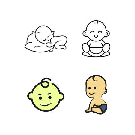 baby logo vector illustration icon designのイラスト素材