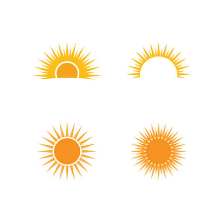 sun illustration logo vector icon template