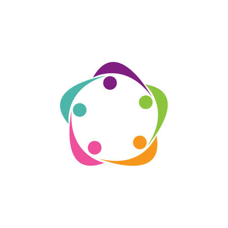 Adoption and community care Logo template vectorのイラスト素材