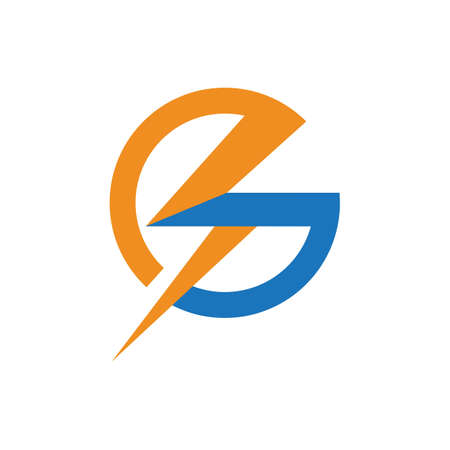 Lightning Logo Template vector icon illustration designのイラスト素材