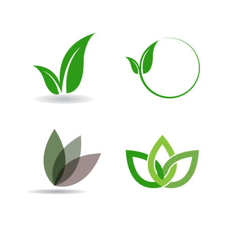 Green leaf logo ecology nature element vector iconのイラスト素材